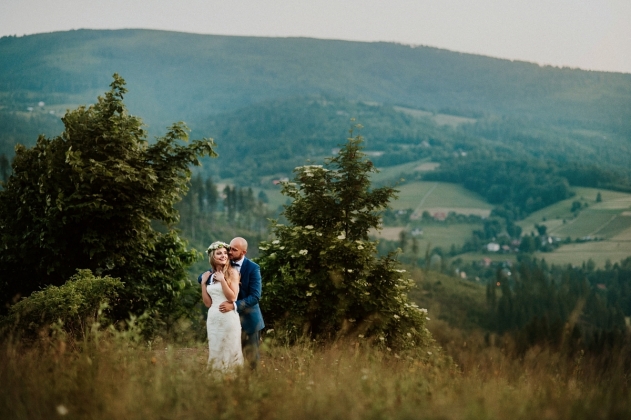 fotografia ślubna - Zdjęcia plenerowe w Wiśle, górskie zdjęcia