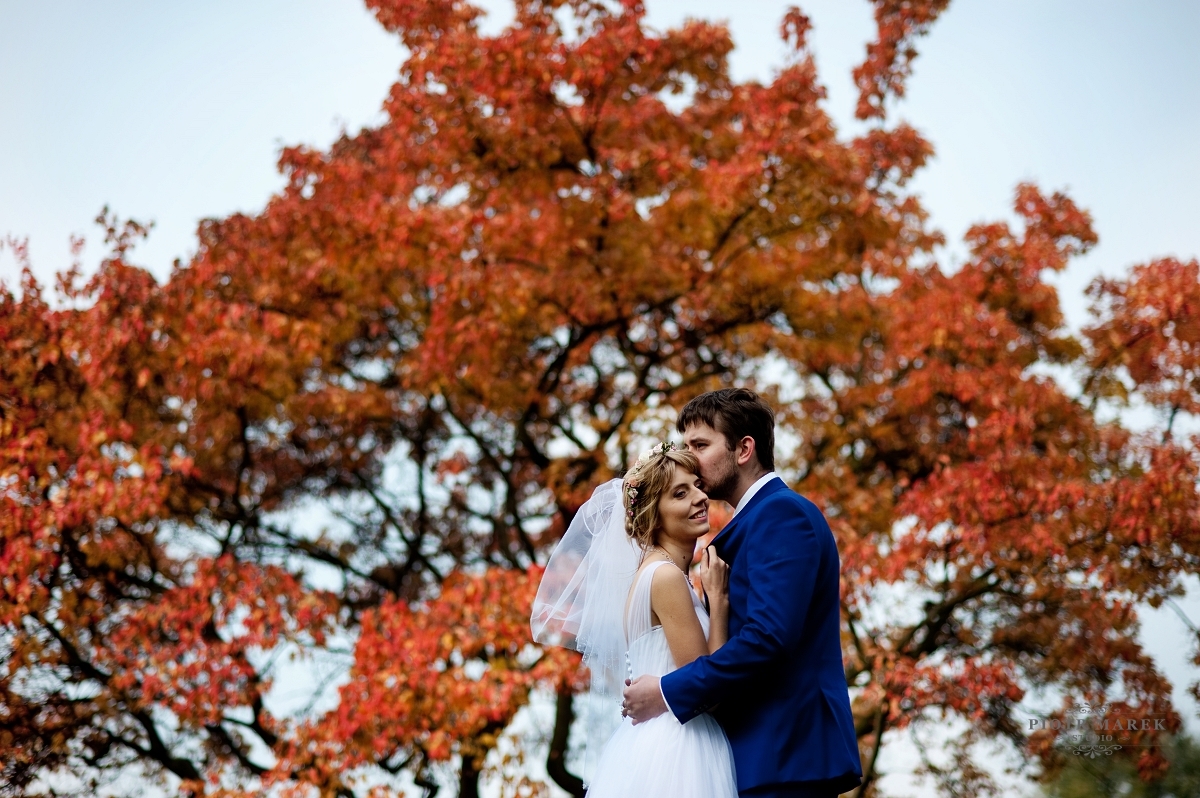 fotograf ślubny śląsk - Pocałunek w skroń